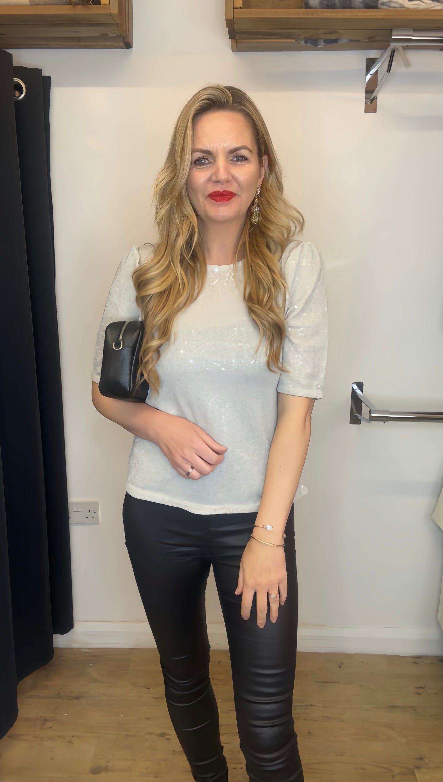 Champagne sequin top