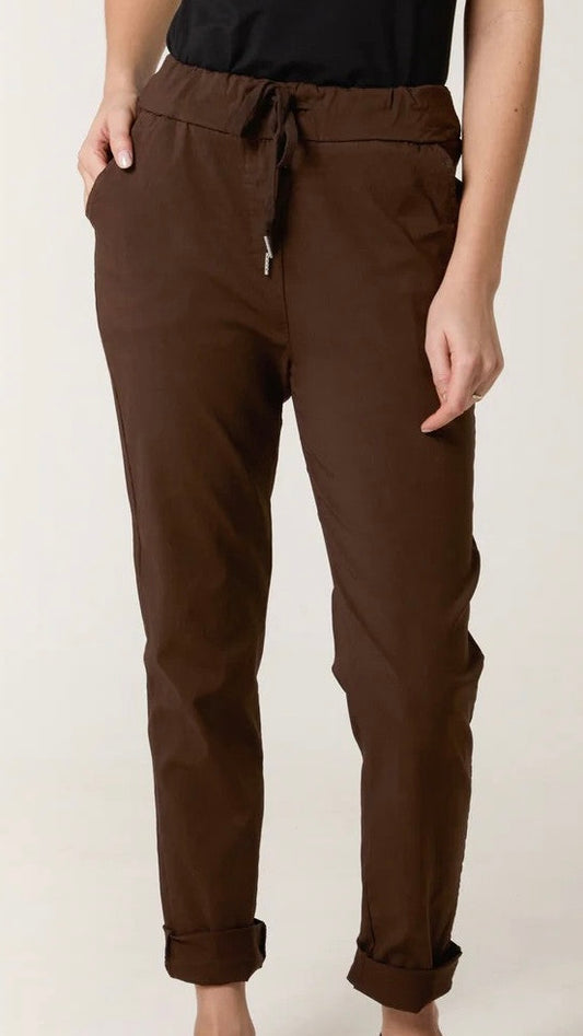 Brown Stretch Trousers