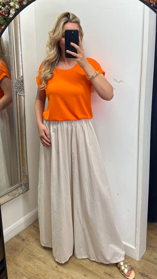 Orange relaxed fit T-shirt