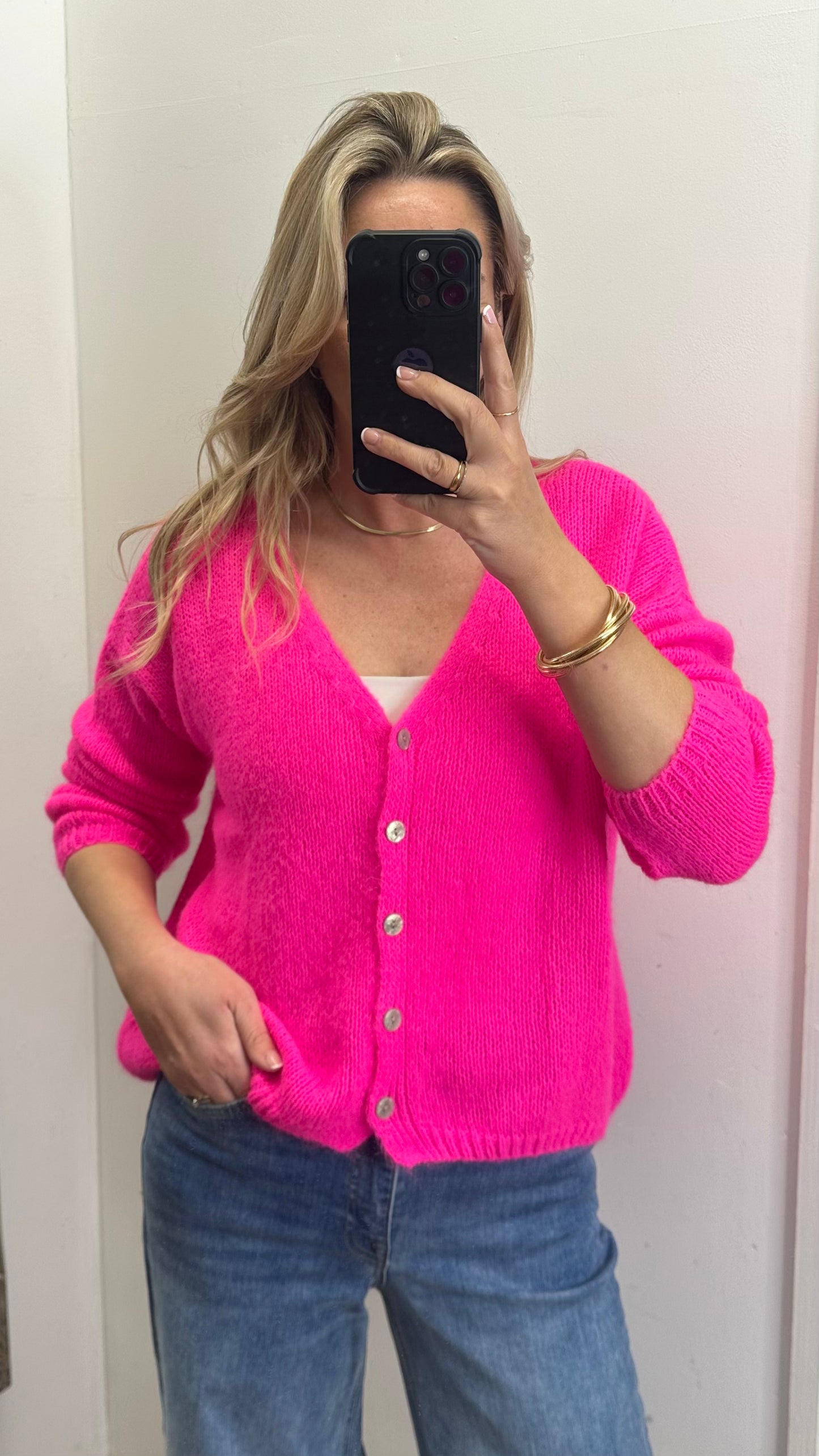 Mohair Cardigan - Pink Colour