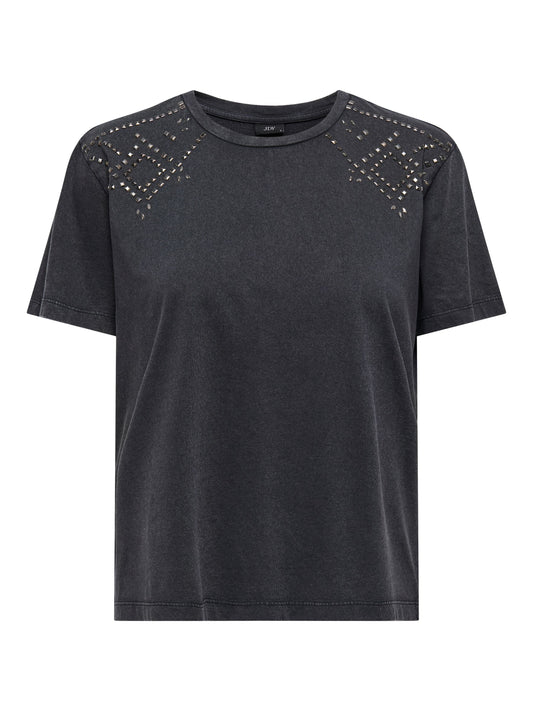 Washed Black Stud T-shirt