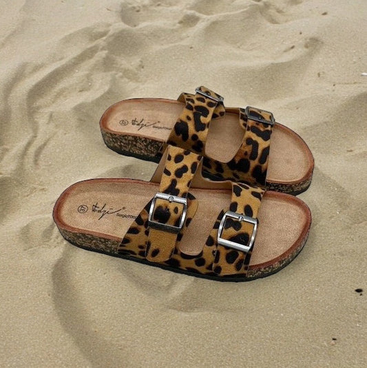 Animal print sandals