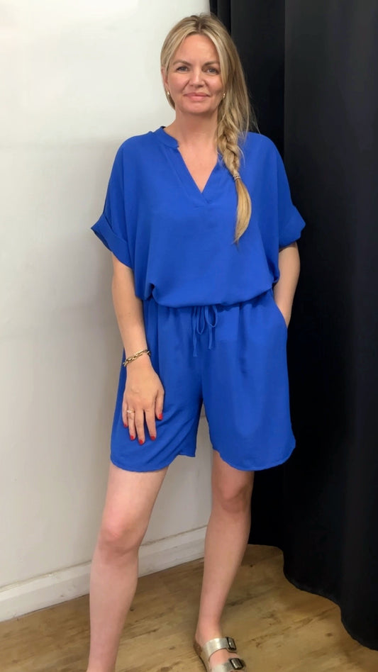 Royal Blue Short Set