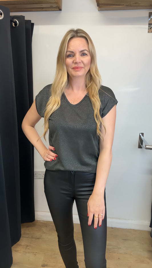 Silver lurex T-shirt
