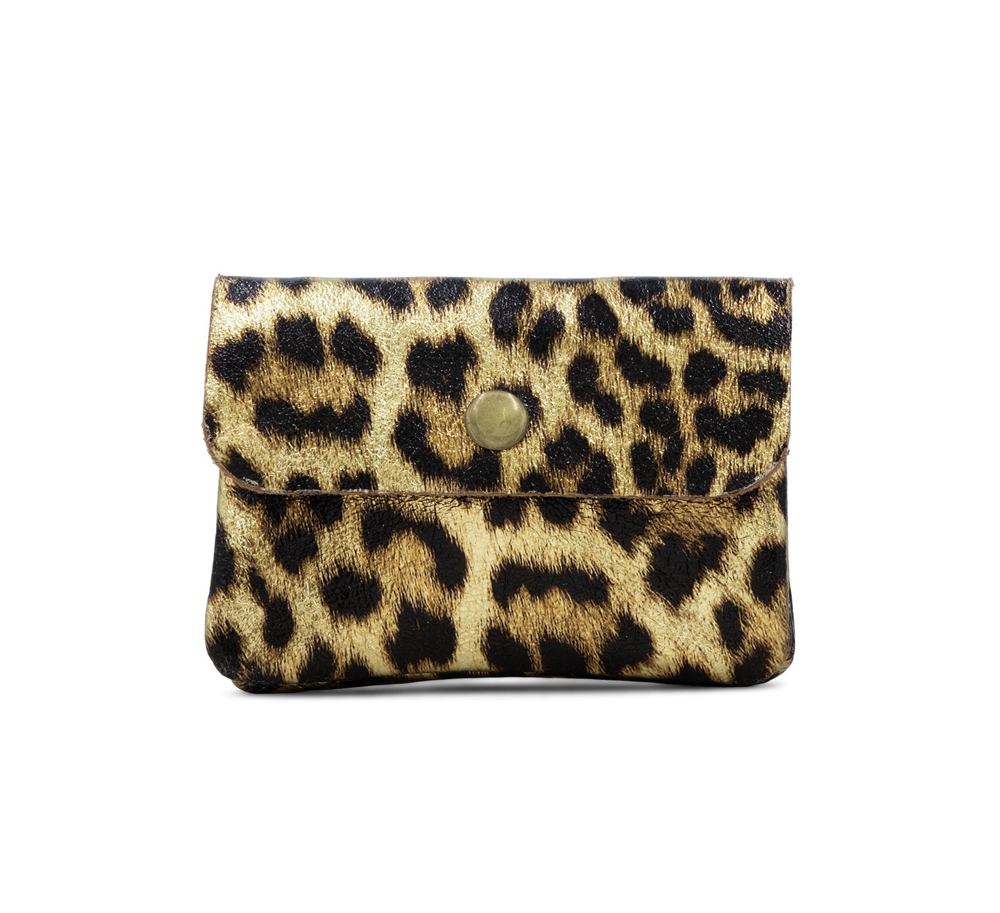 Leopard Print leather coin purse