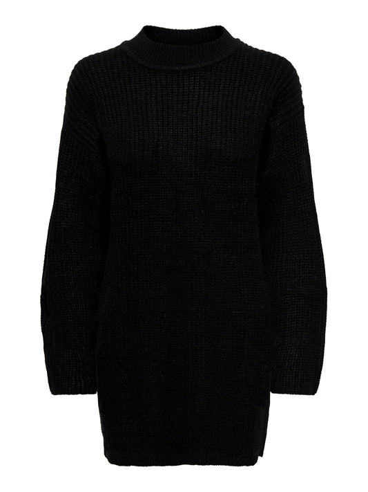 Black knitted jumper dress