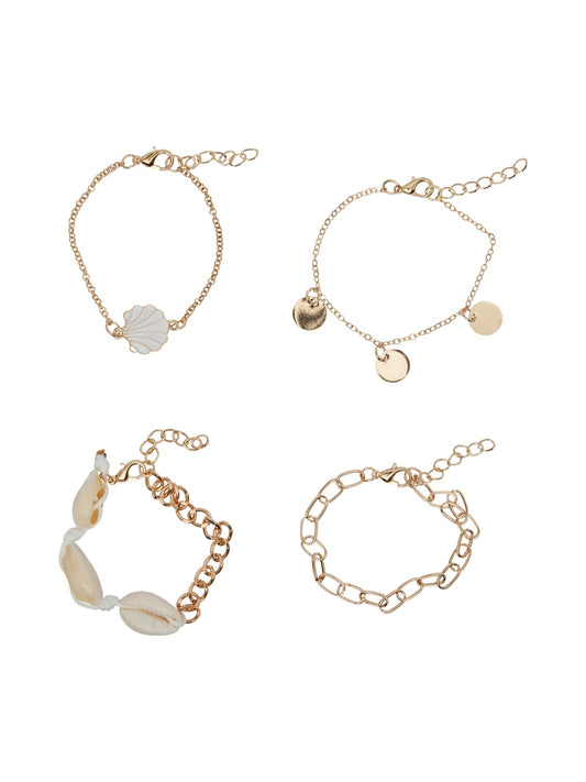 4 Pack Shell Bracelet Set