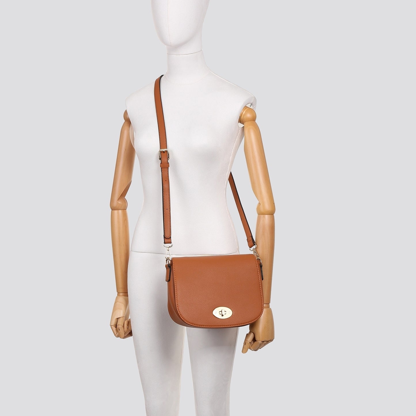 Twist Lock Bag - Tan Colour