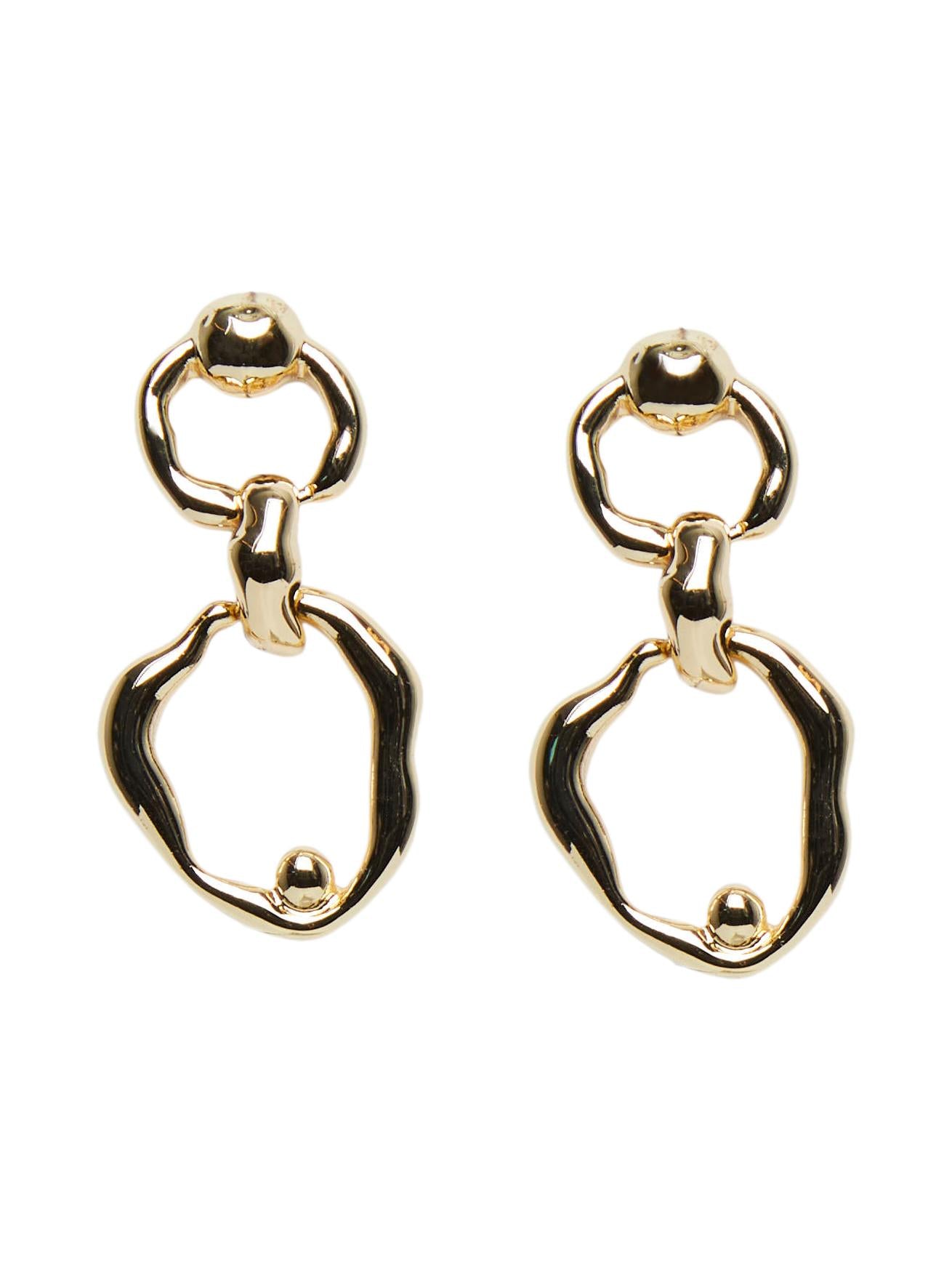 Double hoop drop earrings