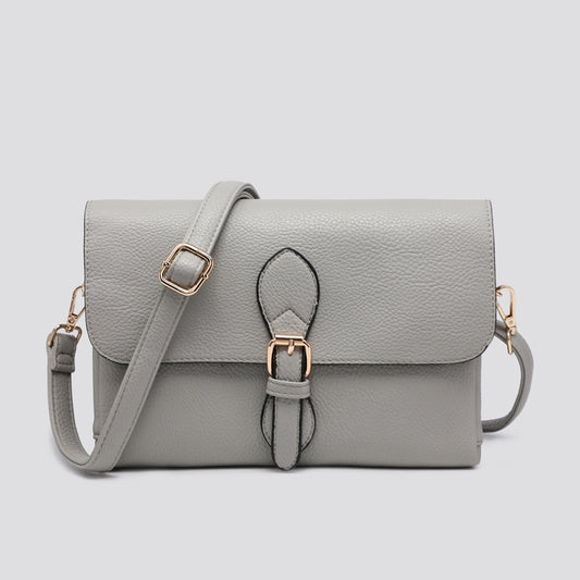 Satchel clutch / crossbody bag - Grey Colour