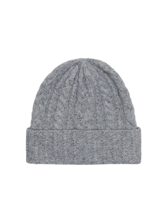 Knitted glitter lurex hat - Grey colour