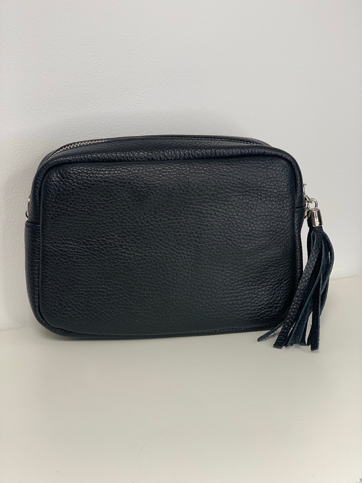 Black Camera Bag - Real Leather