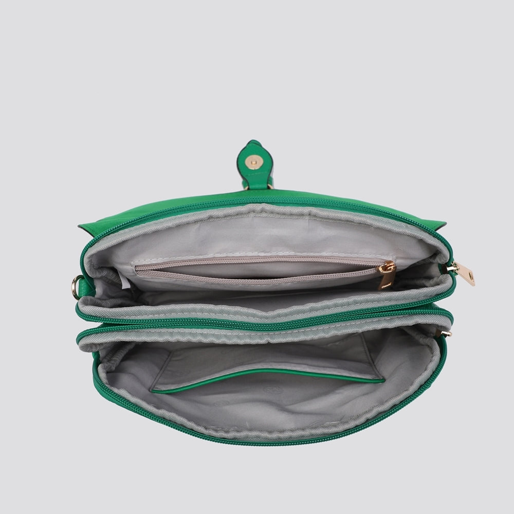 Satchel clutch / crossbody bag - Orange Colour