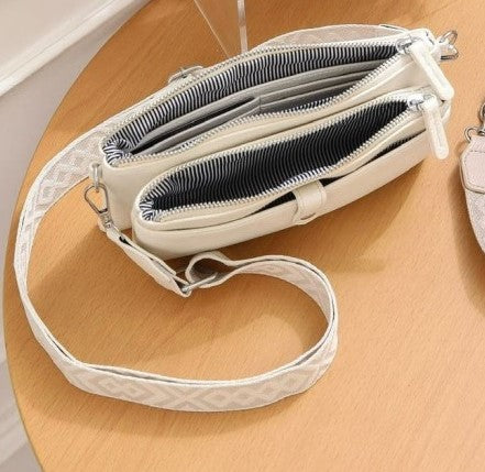 Beige crossbody phone purse