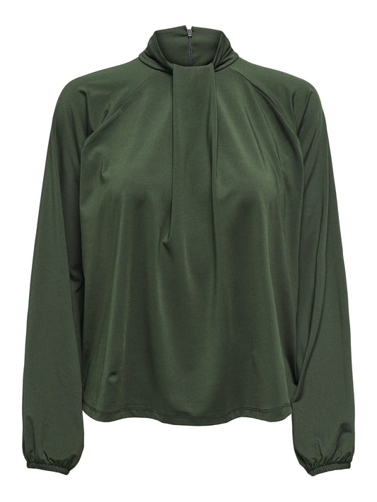 Khaki Detail Front Top