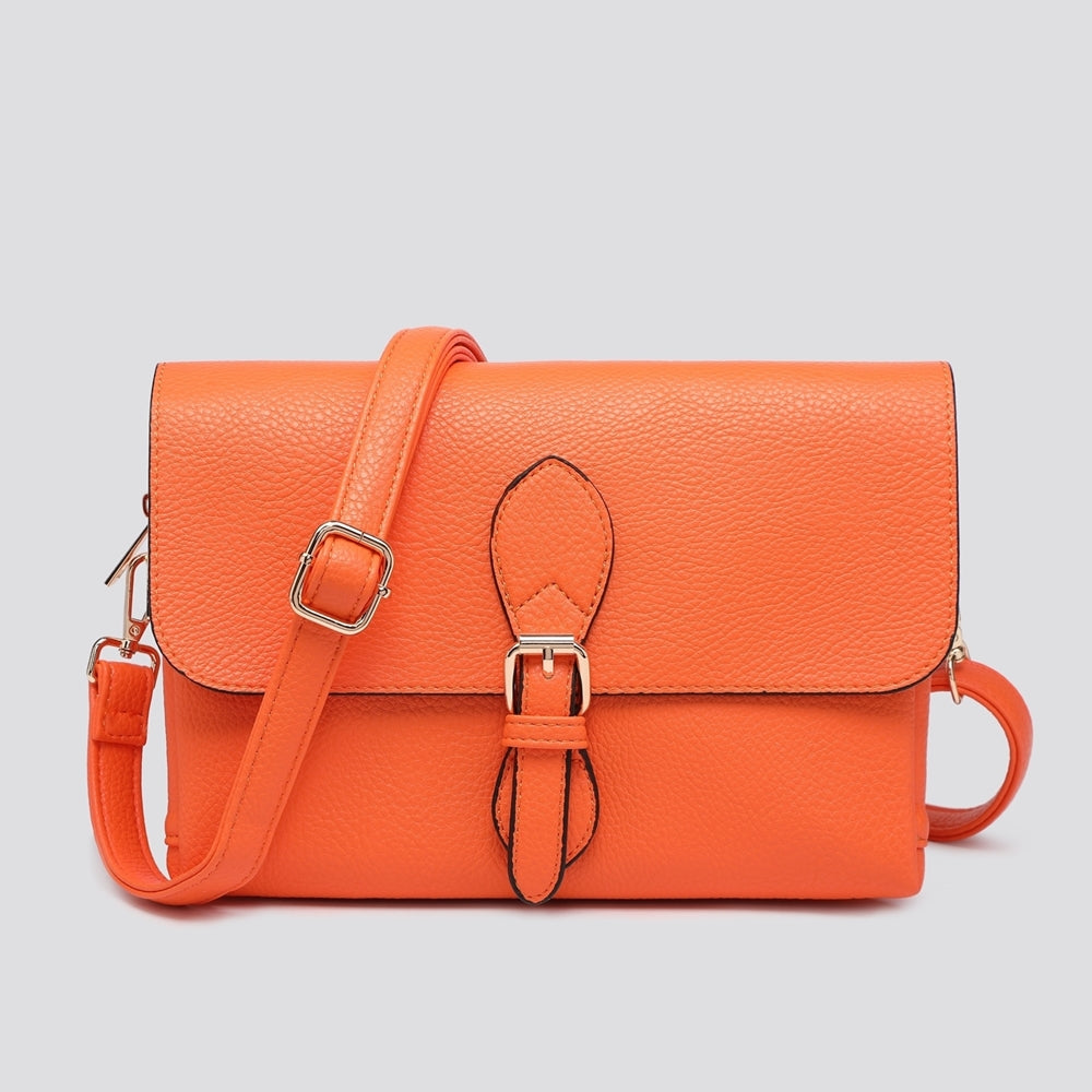Satchel clutch / crossbody bag - Orange Colour