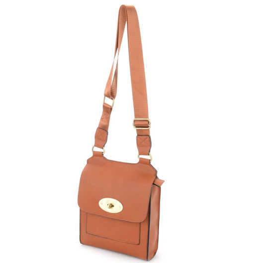 Brown cross over shoulder bag