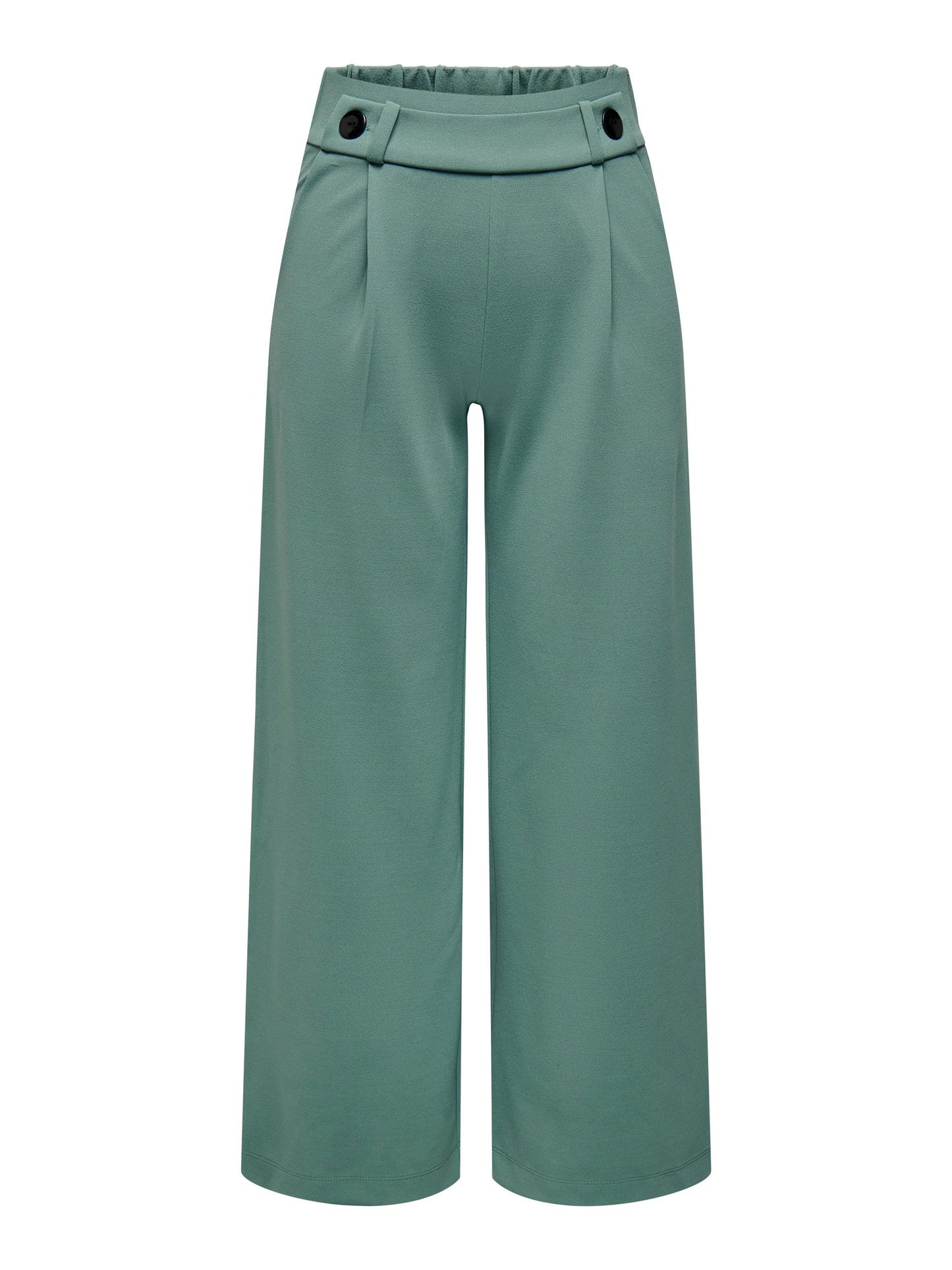 Green wide leg trousers