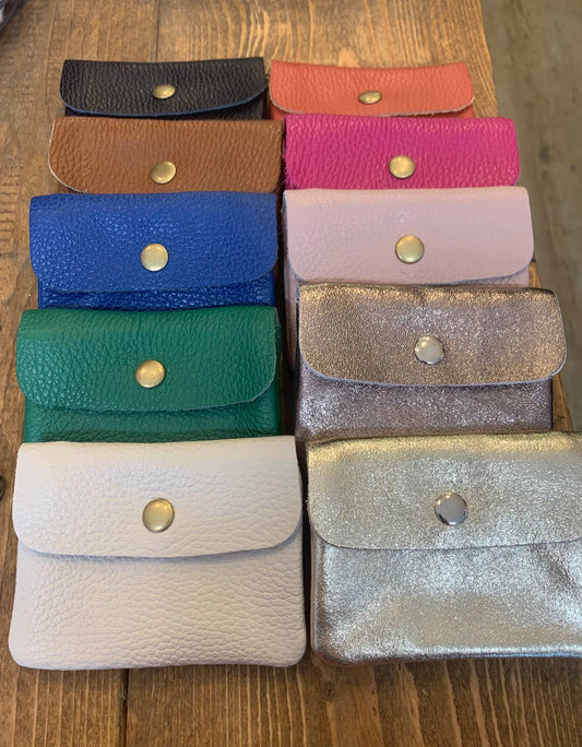 Leather coin purse - variety of colours