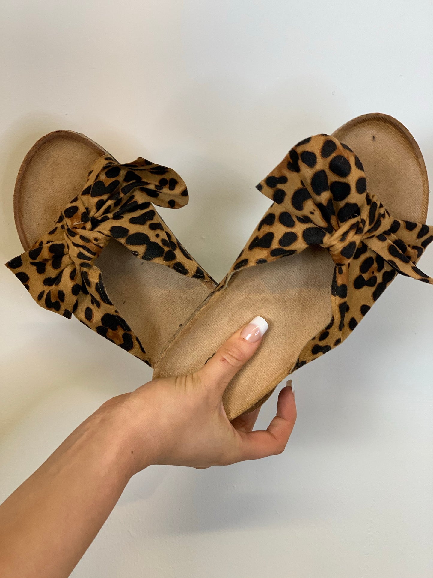 Animal Print Bow Sandals